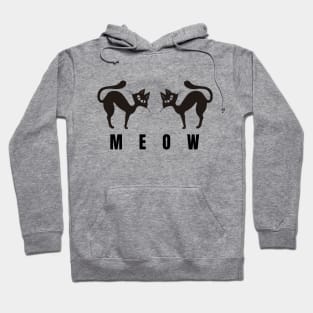 Mysterious Meow - Twin Black Cats Hoodie